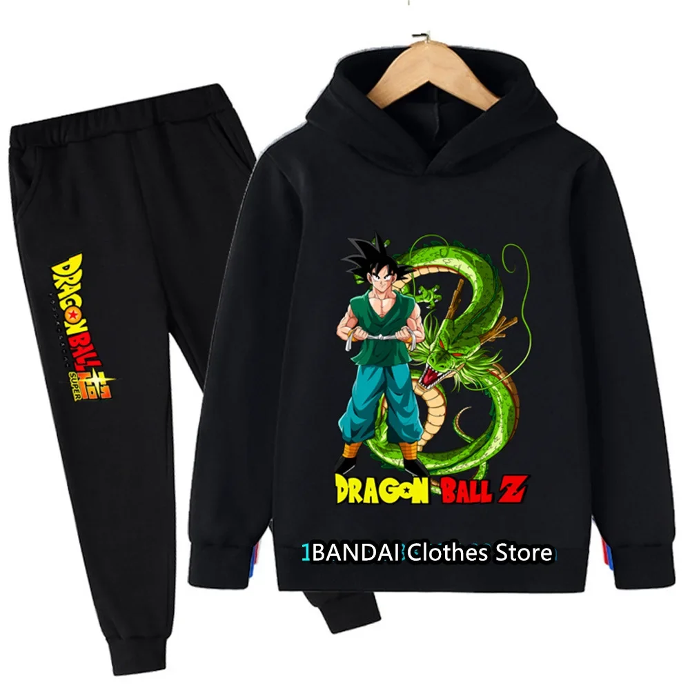 

Новинка 2024 года, толстовки Dragonball Son-Goku, толстовки для мальчиков, комплект детской одежды, пуловер, спортивный костюм, толстовки для бега для девочек, комплект из 2 предметов