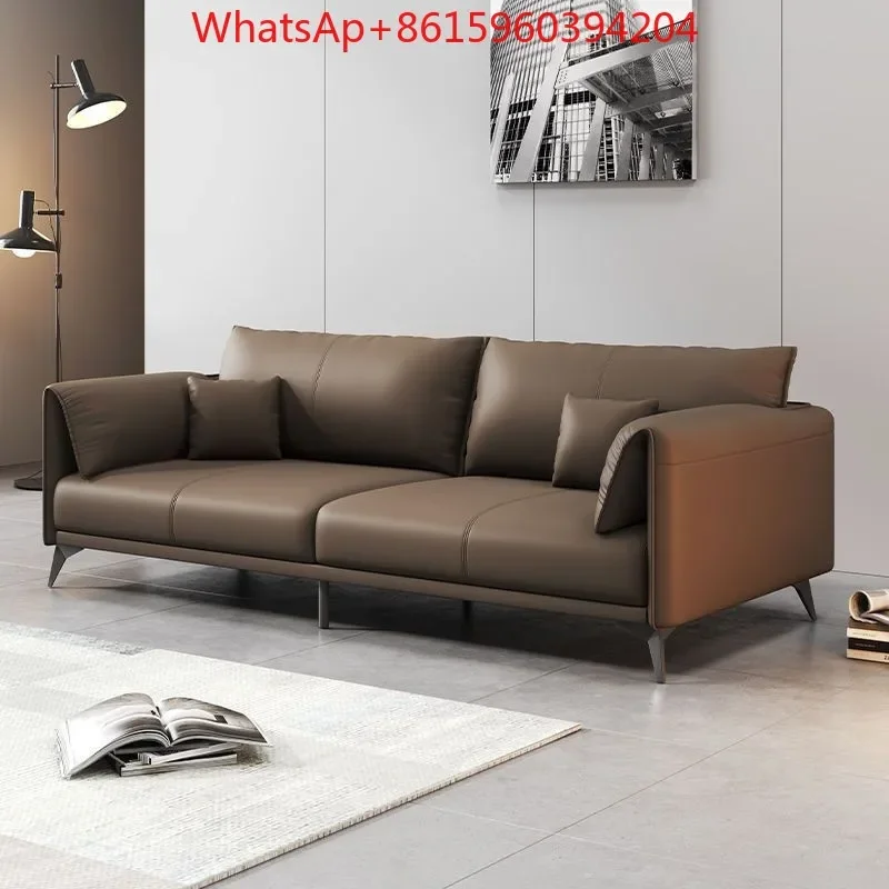 New office sofa simple coffee table combination meeting guests reception room business office sofa leather three
