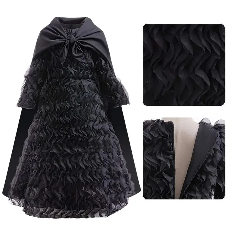 Wicked Elphaba Cosplay Fantasia Kids Costume Disguise for Children Girls Tutu Dress Hat Fancy Dress Up Halloween Carnival Suit