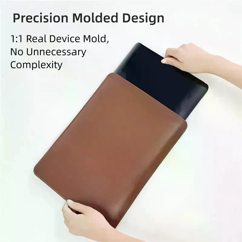 Pu Leather Laptop Drop Protection Case Simple Waterproof Tablet Protective Case (12-16 Inch)