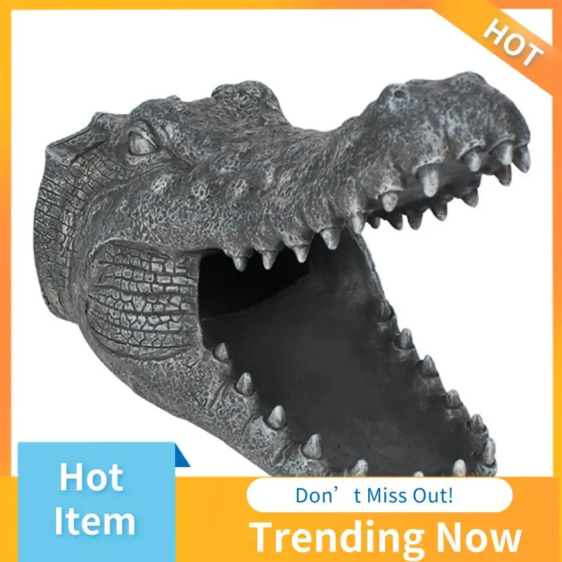 

Outdoor Downspout Pipe Extension Trim Crocodile Statues Gutter Guardian Rain Downspout Extension Statues Garden Decoration