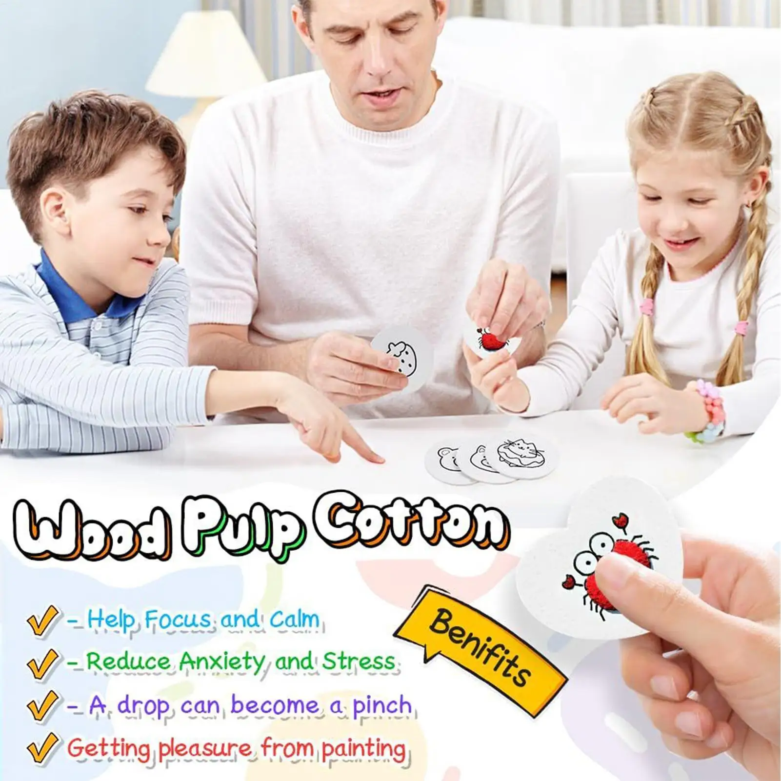 Magic Foam Texture Painting Kit Creative 3D Art Drawing Tools Canvas Sponge DIY Crafting Supplies Kids Painting Educational Toys