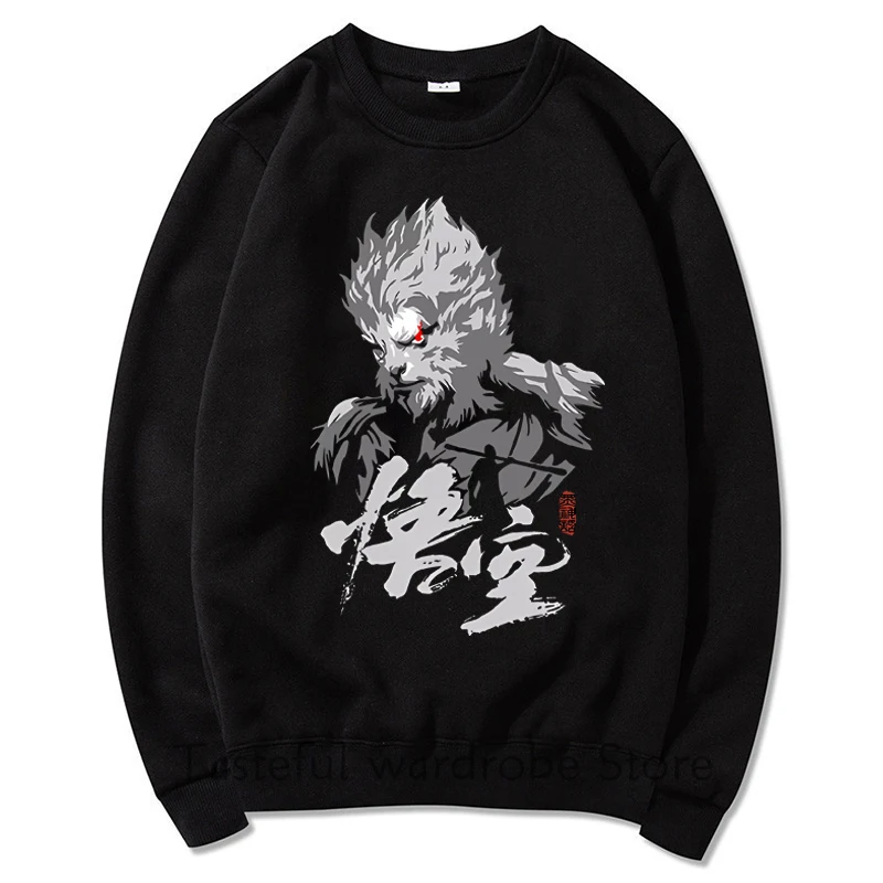 Popular Game Black Myth Wukong Sun Wukong Sweatshirt Fashion Harajuku Casual Round Neck Long Sleeve Oversized Hip Hop Hoodies