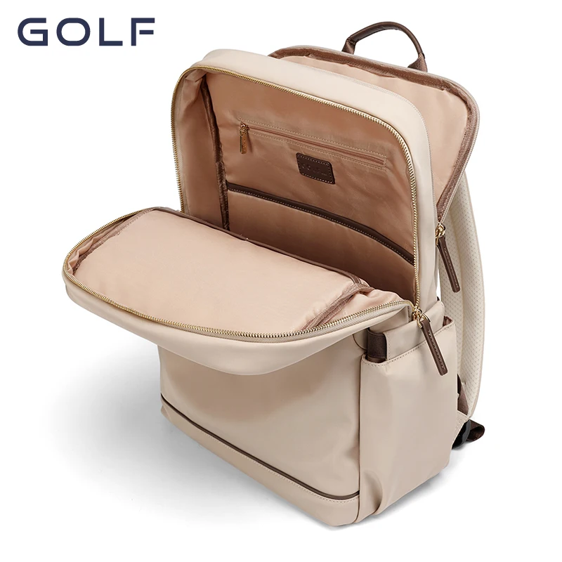 GOLF backpack for women, casual commuting, large capacity computer backpack, fashionable travel, college student backpack