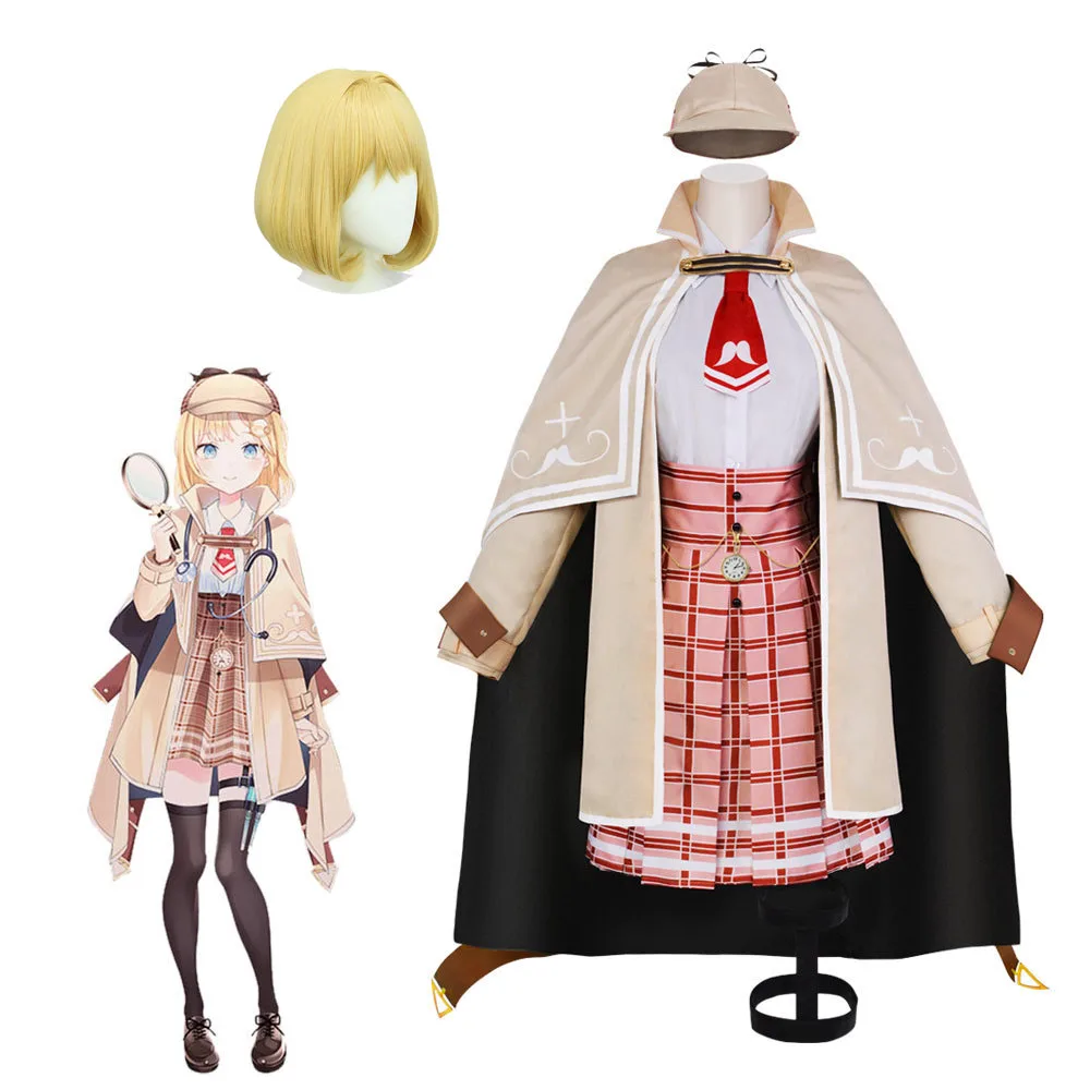 Anime VTuber Hololive Watson Amelia Cosplay Costume Lovely School Uniform Activity Party Halloween Clothing Custom Made