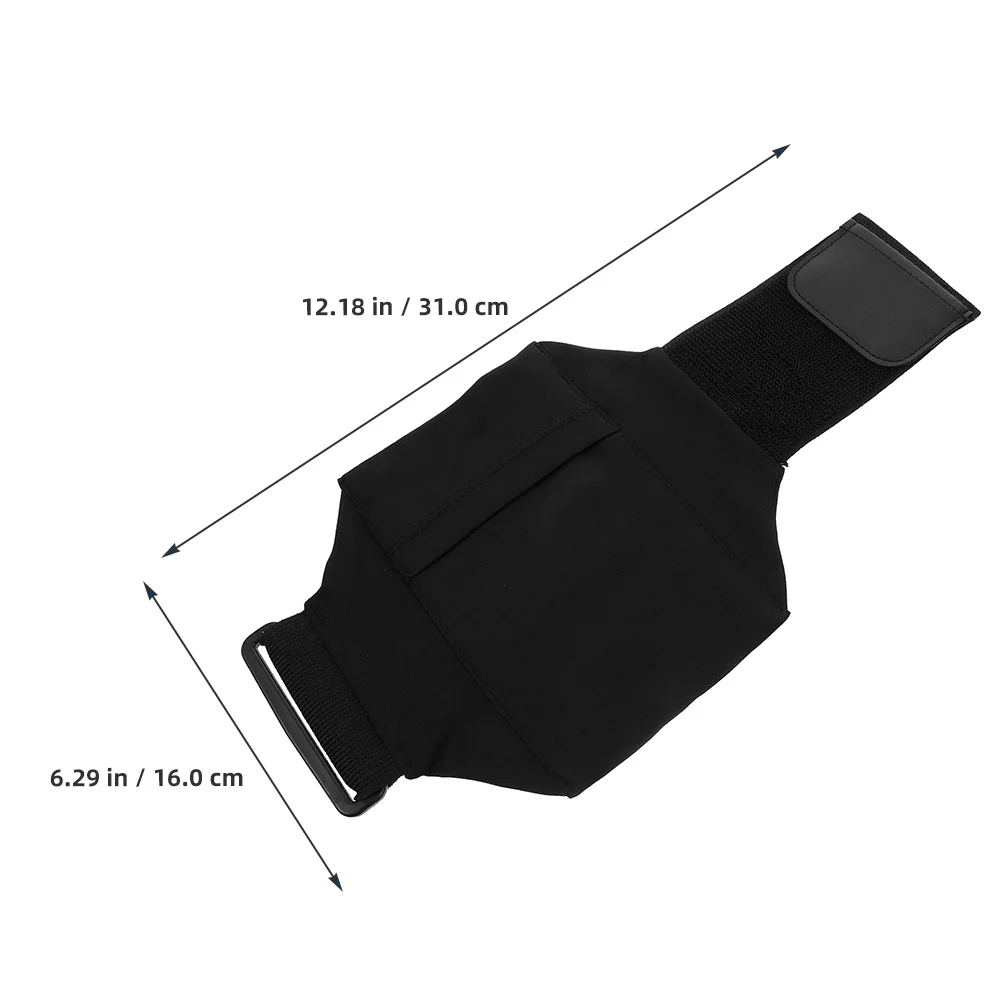 2Pcs Running Leg Phone Holder Adjustable Elastic Band Non Slip for Jogging Hiking Fitness Leg Strap Phone Storage Bag Black