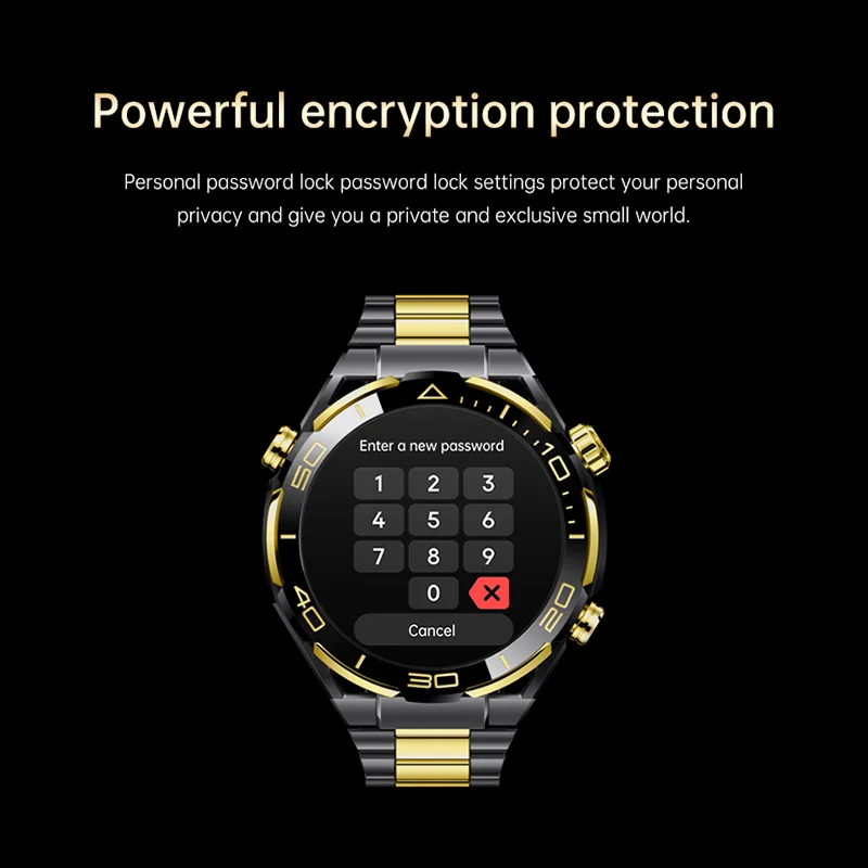 GS Ultimate 2 Fashion Smart Sport Watch Waterproof Wireless Multifunctional NFC Stainless Steel Silicone Strap Smart Watch