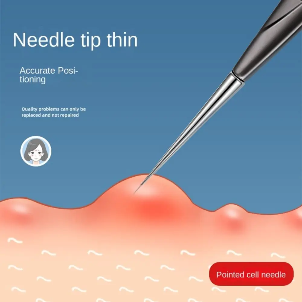 مقبض مريح للعناية بالبشرة لوازم صالونات التجميل منظف المسام إبر مزيل الرؤوس السوداء حب الشباب العيب إبرة البثور أداة إزالة الصواميل