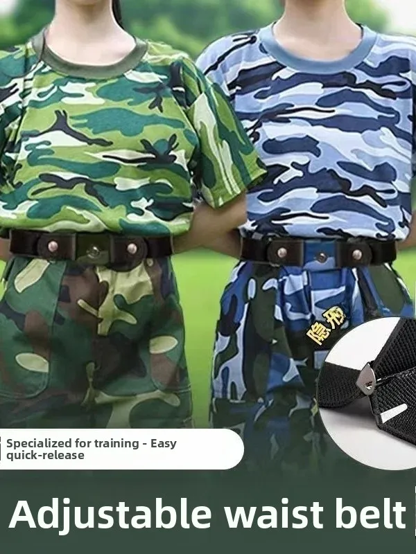 Elastic Waist Belt for Military Training Unisex High Elasticity Canvas Belt Full Set Package Essential Supplies for Teens And...