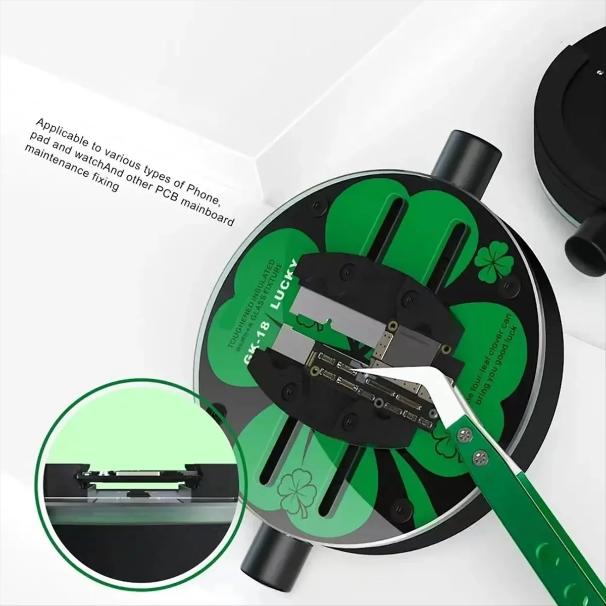 DT77 For Mijing GK19 Universal Chip Motherboard Fixture for Mobile Phone PCB CPU IC Chip Glue Removal Repair Clamp