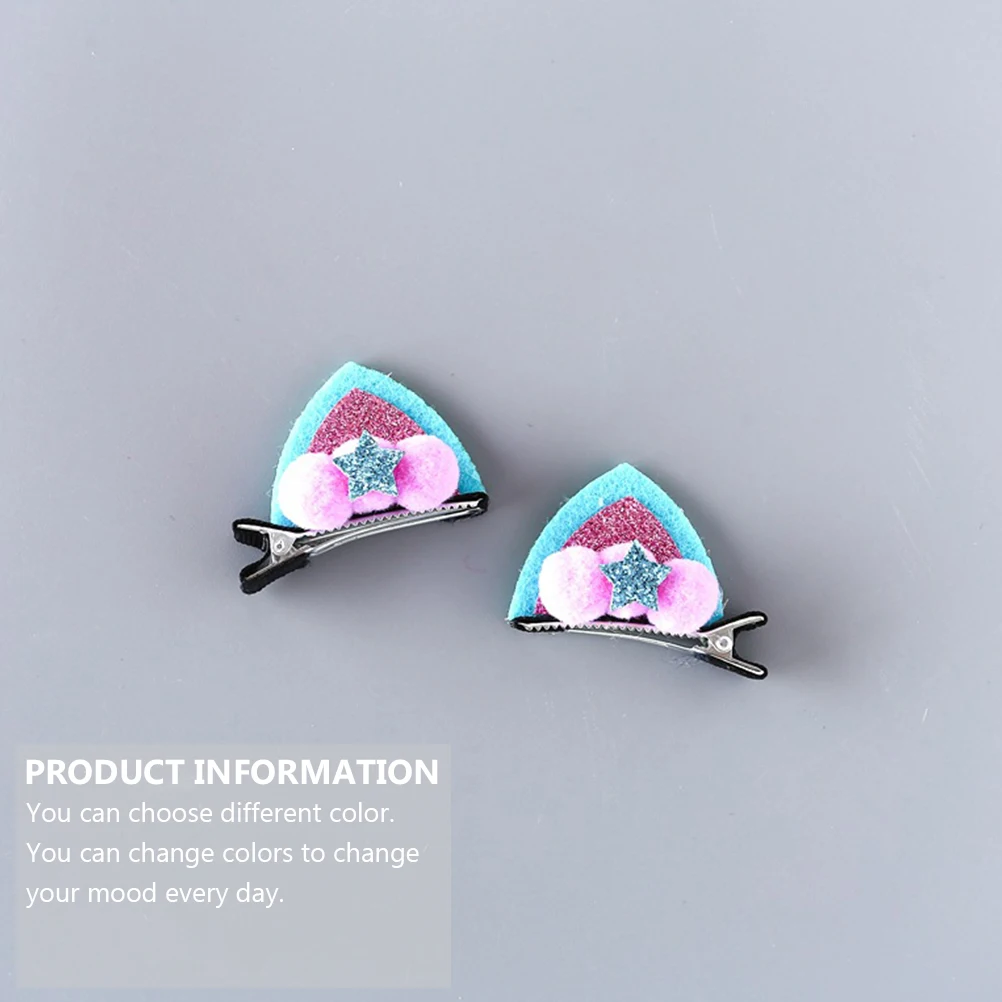 

16pcs Cat Ear Hairpin Kids Glitter Headdress Novel Style Infants Adults Different Colors Mood Everyday Cheerful Feast Hair
