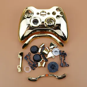 JCD Plastic Chromium Hard Housing Case Shell for Xbox 360, Wireless Controller, Front Rear Lid with Full Set Buttons 10 MAIN SALES Xbox 360 Housing - №4
