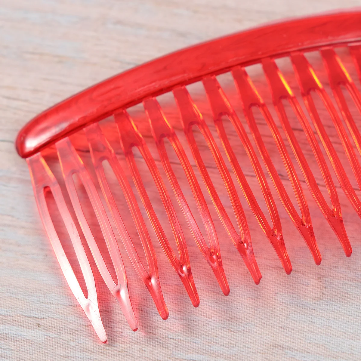 

12pcs Colorful Wave Comb Classic Straight Twisted Teeth Design For Women Side Hair Comb Side Hair Styling