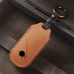 Leather Car Key Case Cover Holder Shell Fob For 2024 Bmw Mini Cooper Countryman One 2023 MINI Keychain