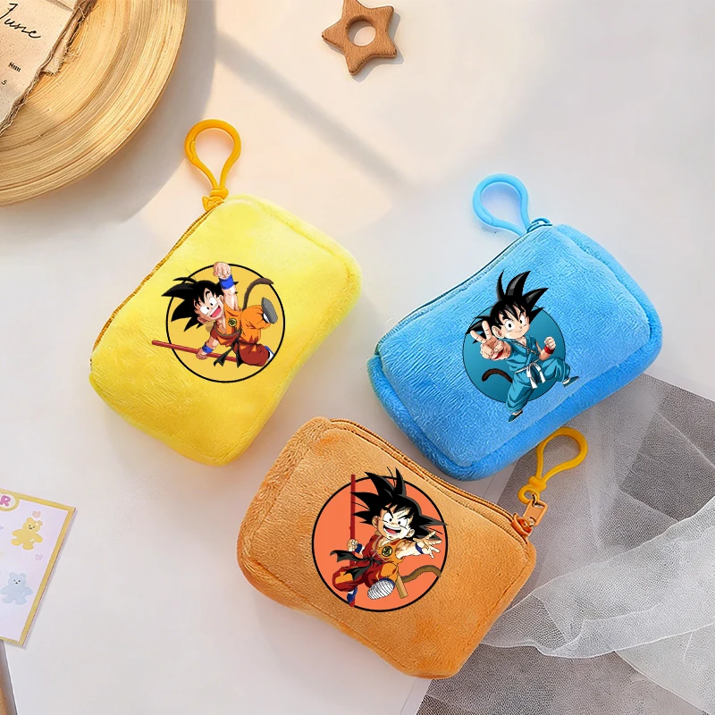 

Dragons Ball Kids Coin Purse Anime Game Cartoon Boy Portable Plushd Zipper Wallet Man Key Bank Card Money Mini Bag Childern Cute