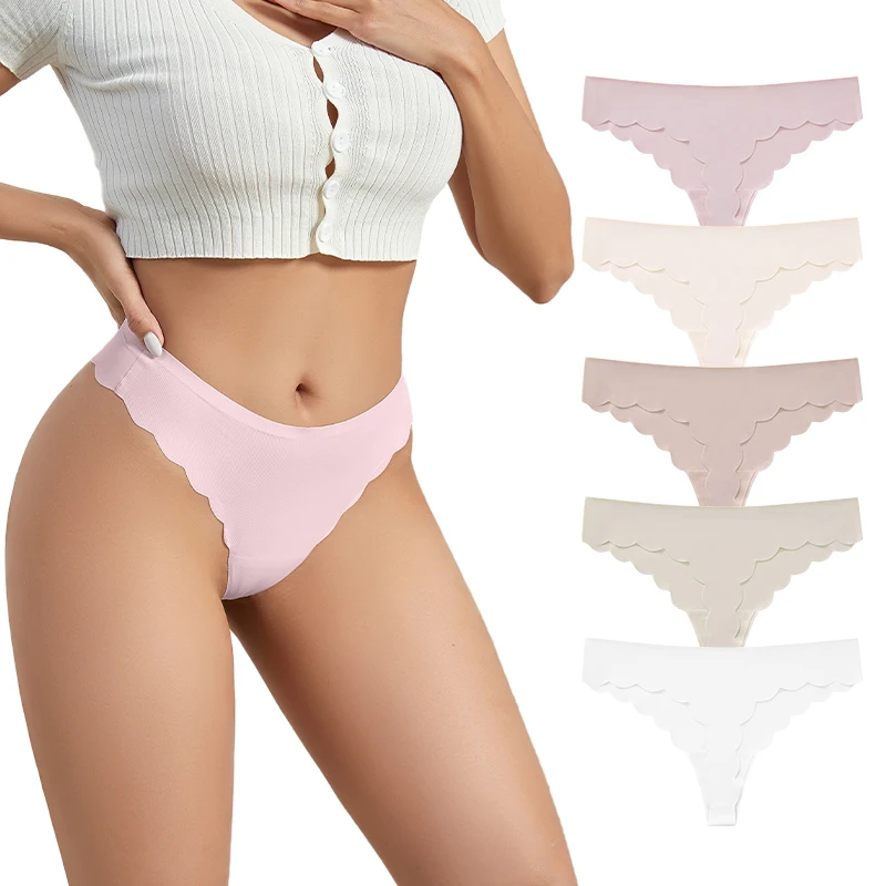 5 Stück heißer Verkauf spurlose Unterwäsche für Damen Tanga ein Stück sexy Sport und Fitness große Größe unsichtbare niedrige Taille Höschen