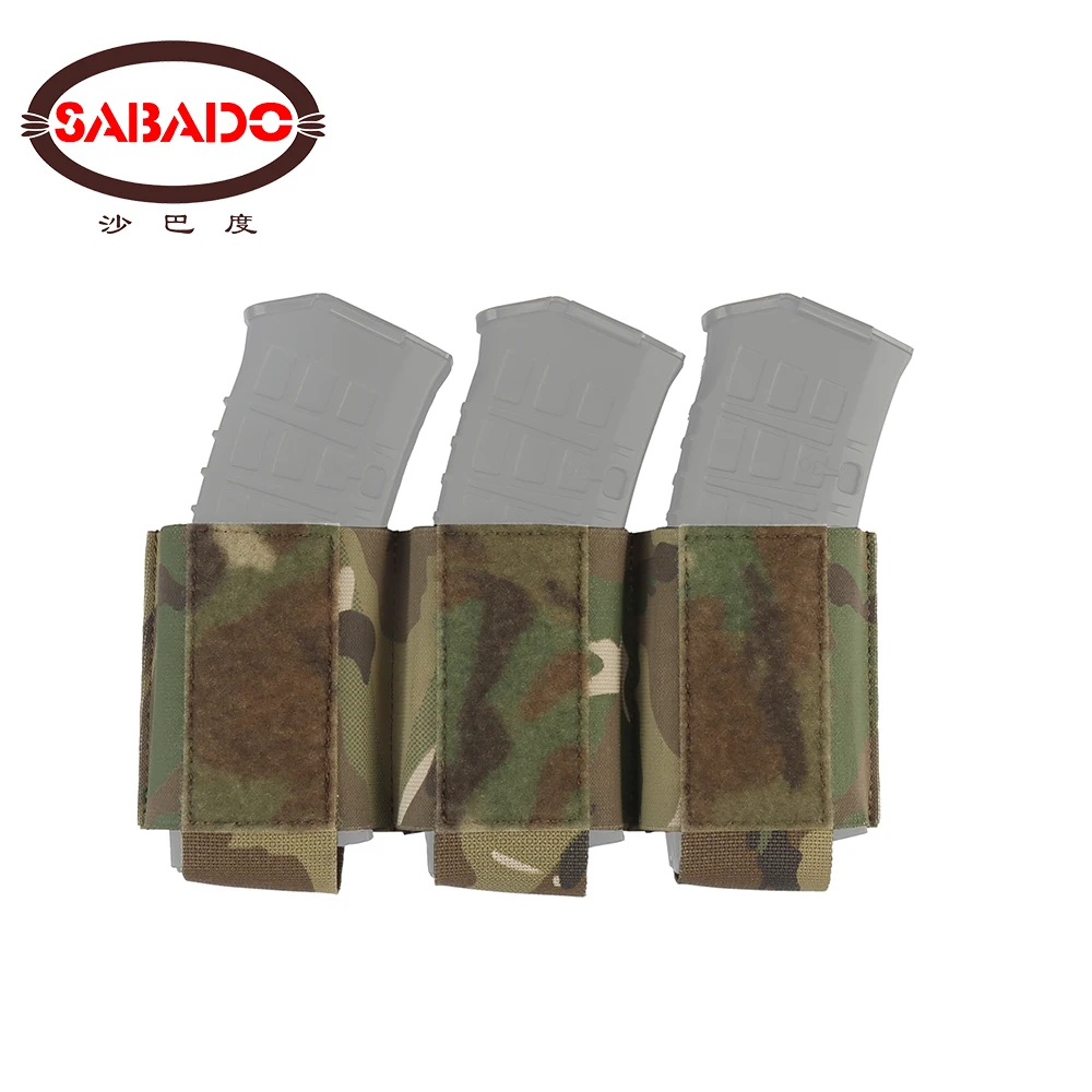 

Tactical Triple Magazine Pouch Elastic Retention Turnover Hook Loop MAG Holder For 556 762 AR15 Cummerbund FCPC Hunting Vest