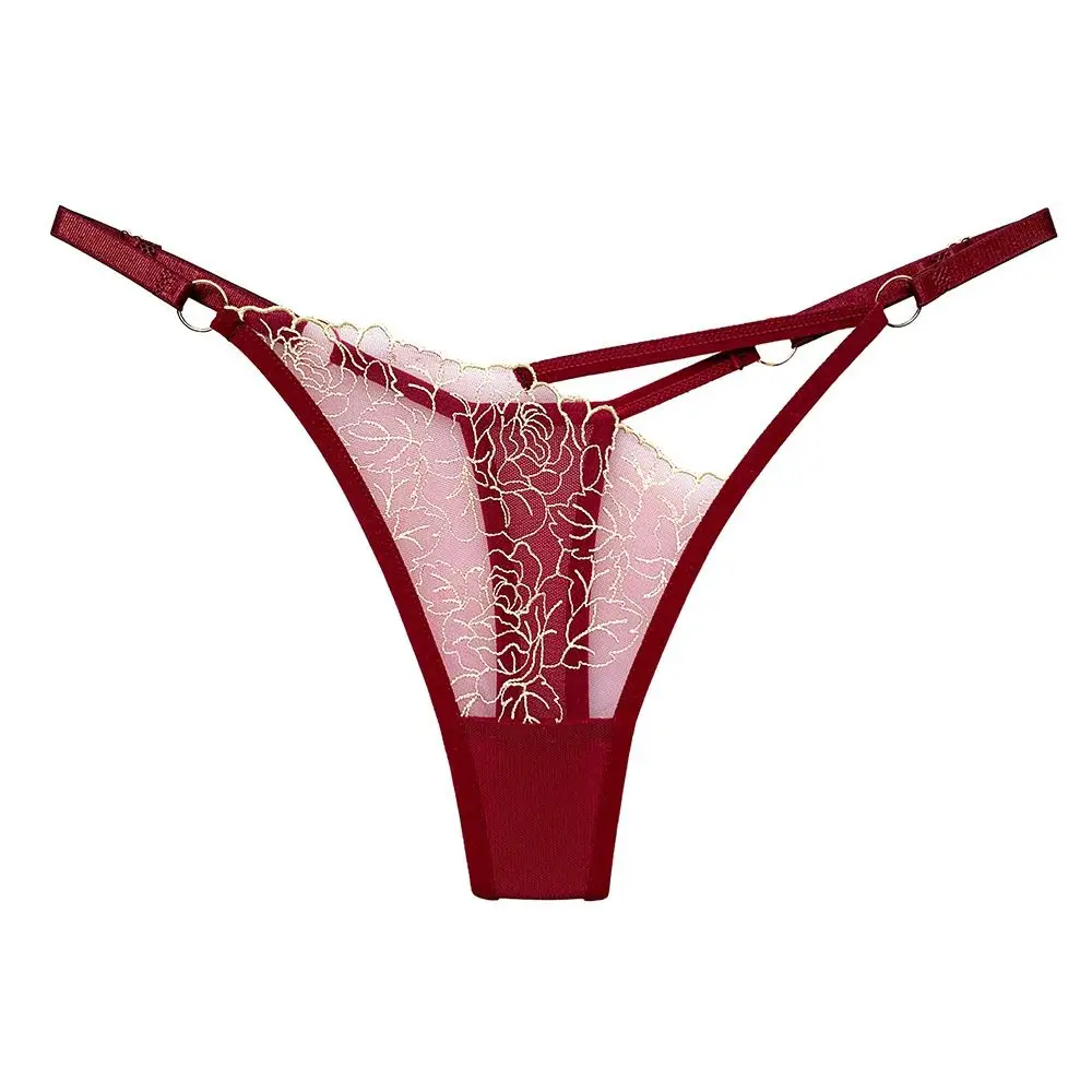 Sexy Lace Thong Women G Strings WC Adjustable Panties Transparent Underwear Ladies Briefs Lingere Underware Lingerie