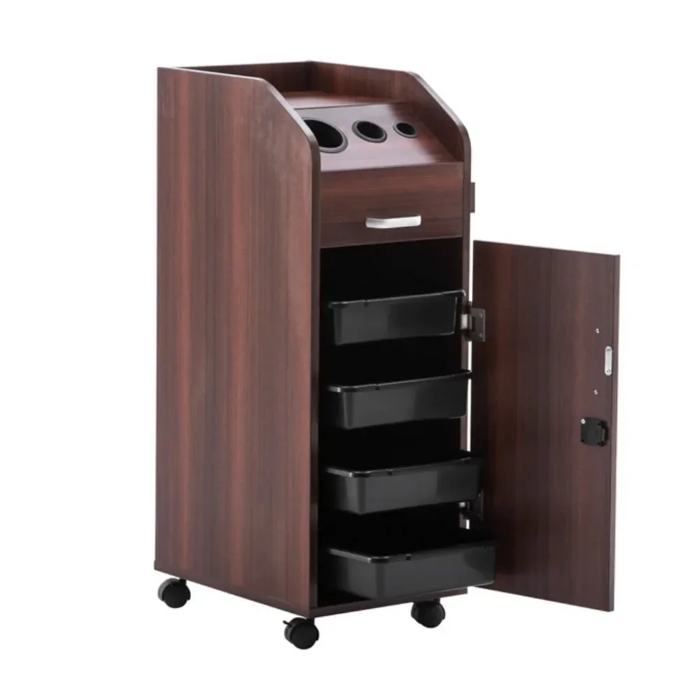 Factory direct sales beauty cart Cross-border e-commerce Barber chair Tool cart Movable wooden hair tool cart