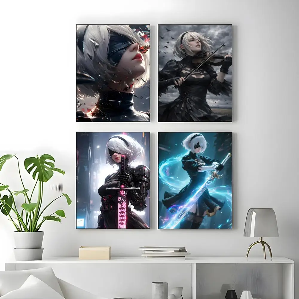 NieR Automata Poster Classic poster and wall art prints are suitable for living rooms, bedrooms,and home