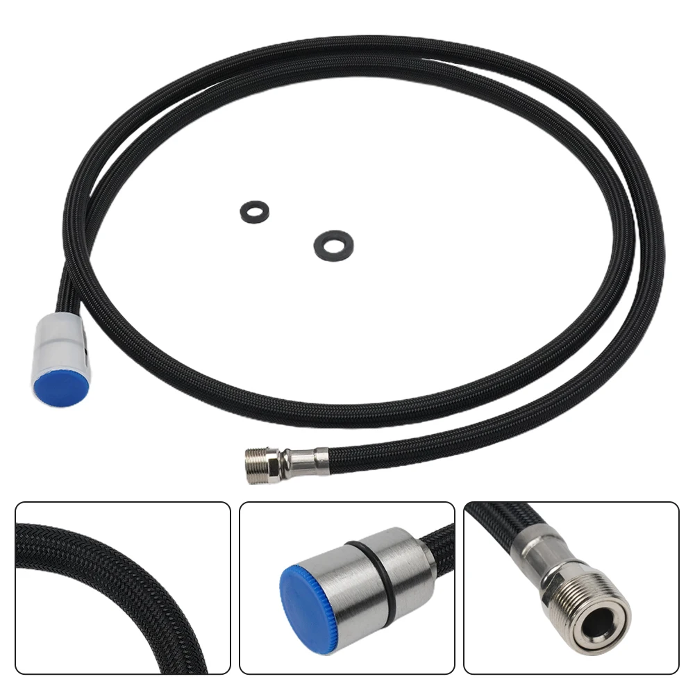 Practical Hot Sale New Tools Shower Hose Part Replacement Black Hose Length 1500 Mm Nylon Parts Replacement Tube