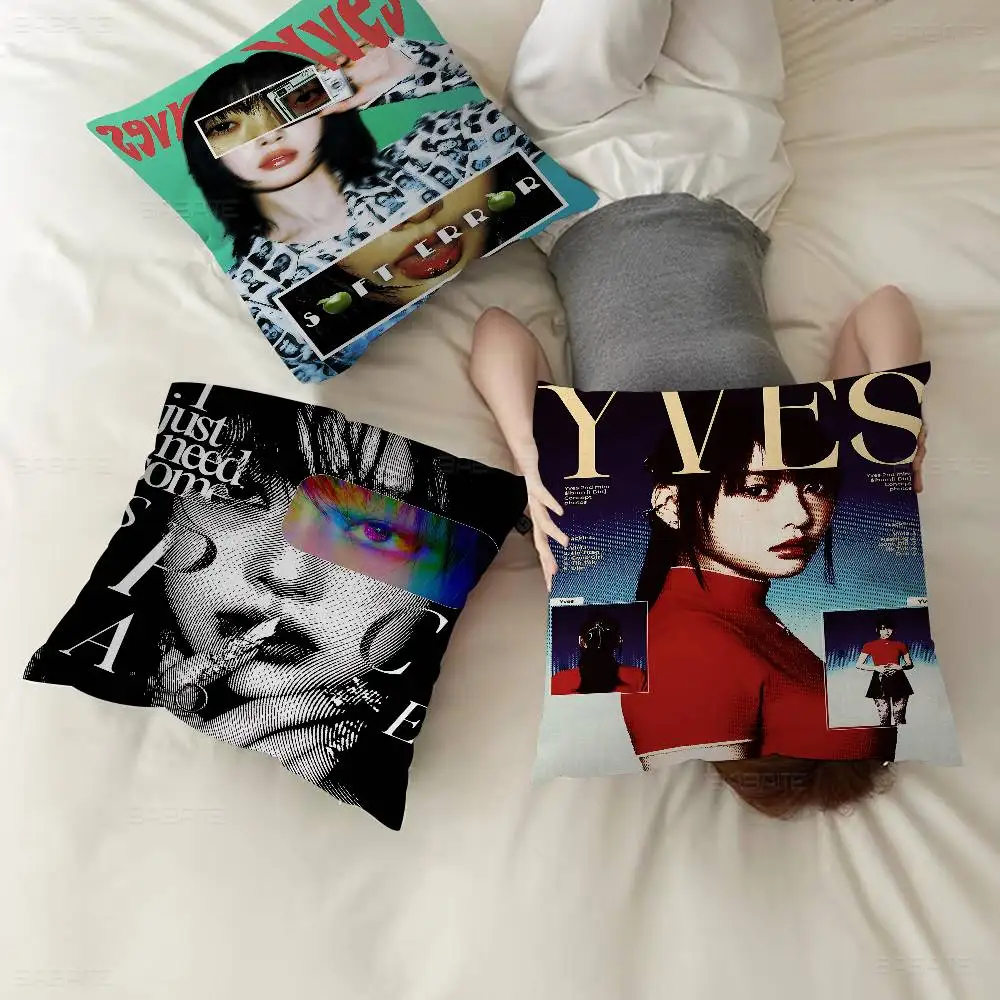 Popular Kpop L-Loona Y-Yves Cushion Cover Inches Farmhouse Decor Home Throw Pillow Covers For Couch Decorations