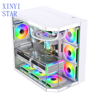 LOVINGCOOL New Style Gamer PC Case ATX CPU RGB Cube Table Glass PC Gaming Computer Cabinet & Mid Towers Desktop Cover Case