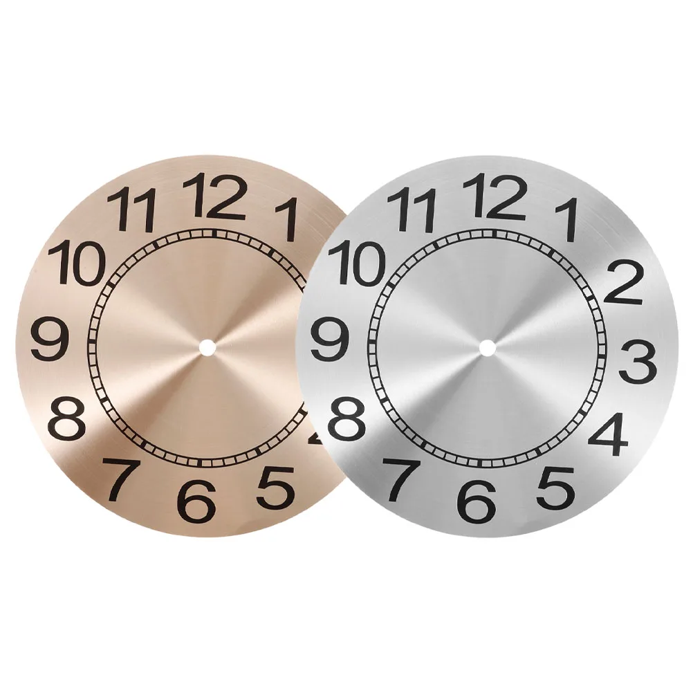 

2Pcs Durable Aluminum Clock Face Easy Install Repair Kit for Wall Clocks DIY Craft Projects Repairing Clock Movement