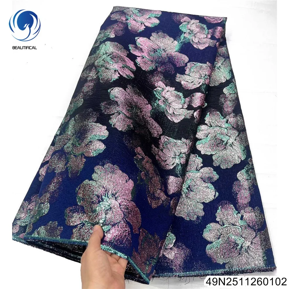 

2025 New Beautiful French Patchwork Jacquard Lace Exquisite and Comfortable Party and Banquet Gowns 49N25112601