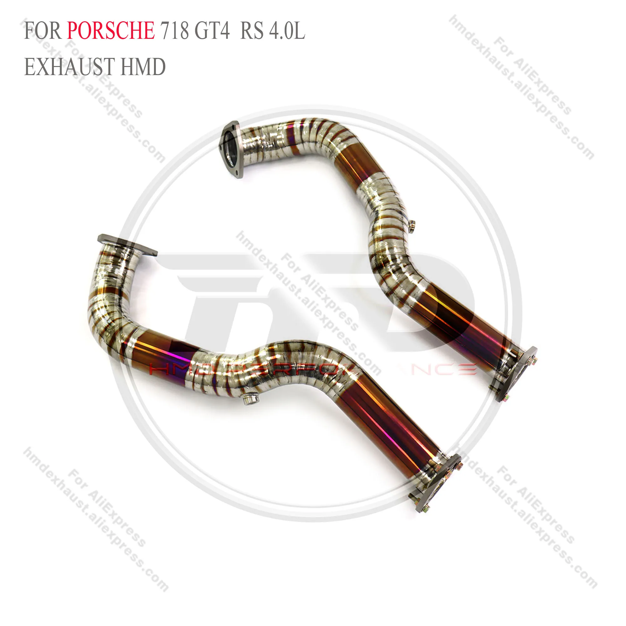 

HMD Exhaust System High Flow Performance titanium Downpipe for Porsche 718 GT4 RS 4.0L Without Heat Shield Racing Pipe