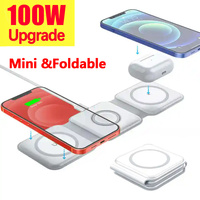 3-in-1 Magnetic Wireless Charger Stand for Multiple Devices - iPhone 16/15/14/13/12 Pro Max Plus Mini, AirPods 4/3/2 Pro