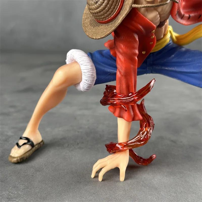 One Piece Anime Action Figure para crianças, Luffy, estilo de batalha, estatueta, brinquedo de coleção, boneca desktop, ornamento, desenhos animados, 17cm