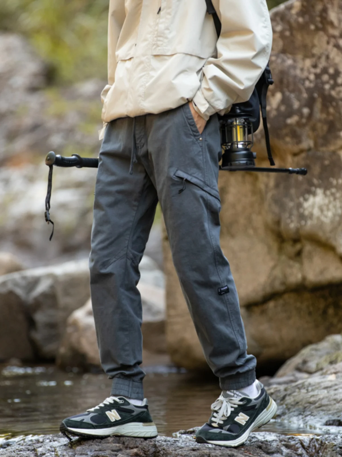 

Мужские рабочие брюки свободного кроя, весенне-осенние, новые, повседневные, с манжетами, на молнии, в стиле Harlan, длинные, модные, городские