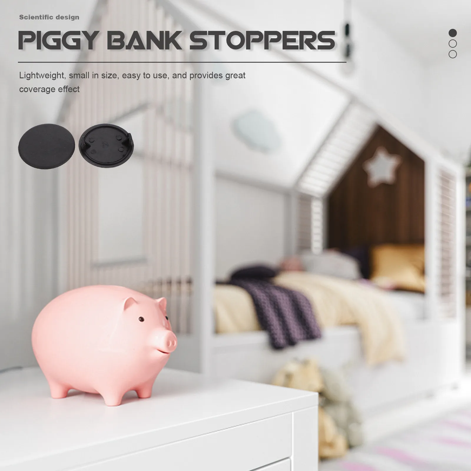 20Pcs Plastic Piggy Bank Stoppers Round Bottom Covers for Saving Boxes Money Jars and Plaster Figurines Lightweight Reusable