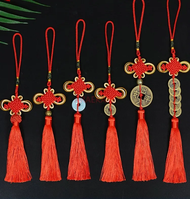 10pcs Chinese knot decoration red New Year pendant Five Emperor coins decoration at the entrance of the living room