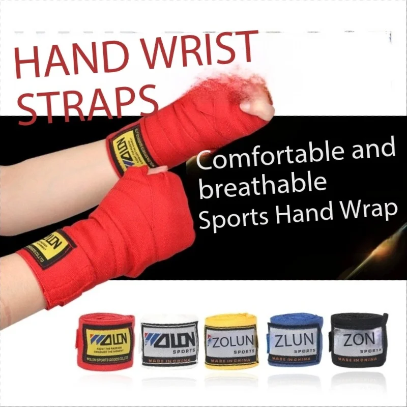 الرياضة ماصة للعرق القطن التفاف اليد التعادل ضمادة قفازات الملاكمة MMA اللكم حقيبة التدريب الأشرطة القطنية #4