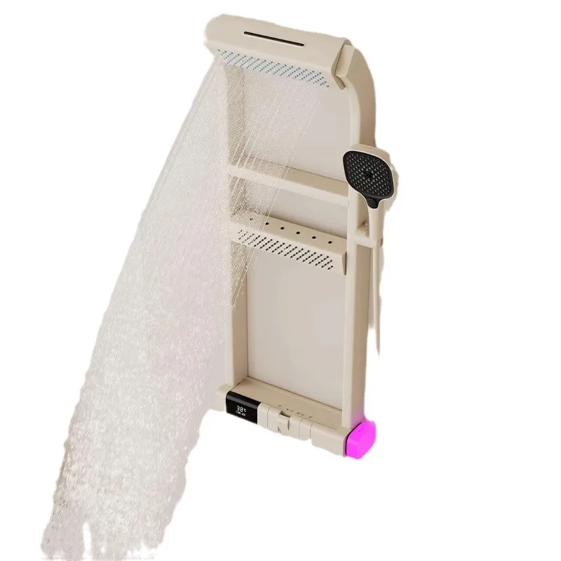 

Multifunctional thermostatic digital display rack Shower shower set Household bathroom