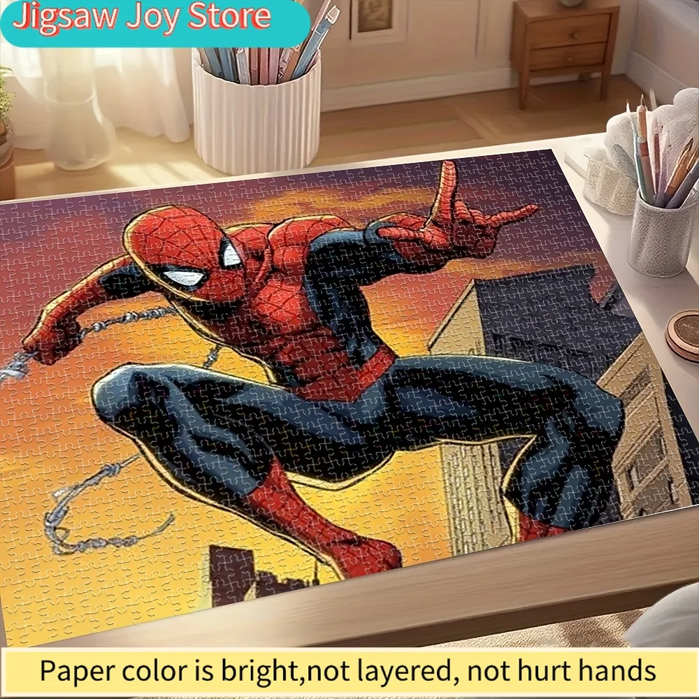 

Пазл Marvel «Человек-паук», миниатюрная креативная игрушка, подходит для веселых семейных игр, тонкая работа, украшение для дома, плотный и прочный.