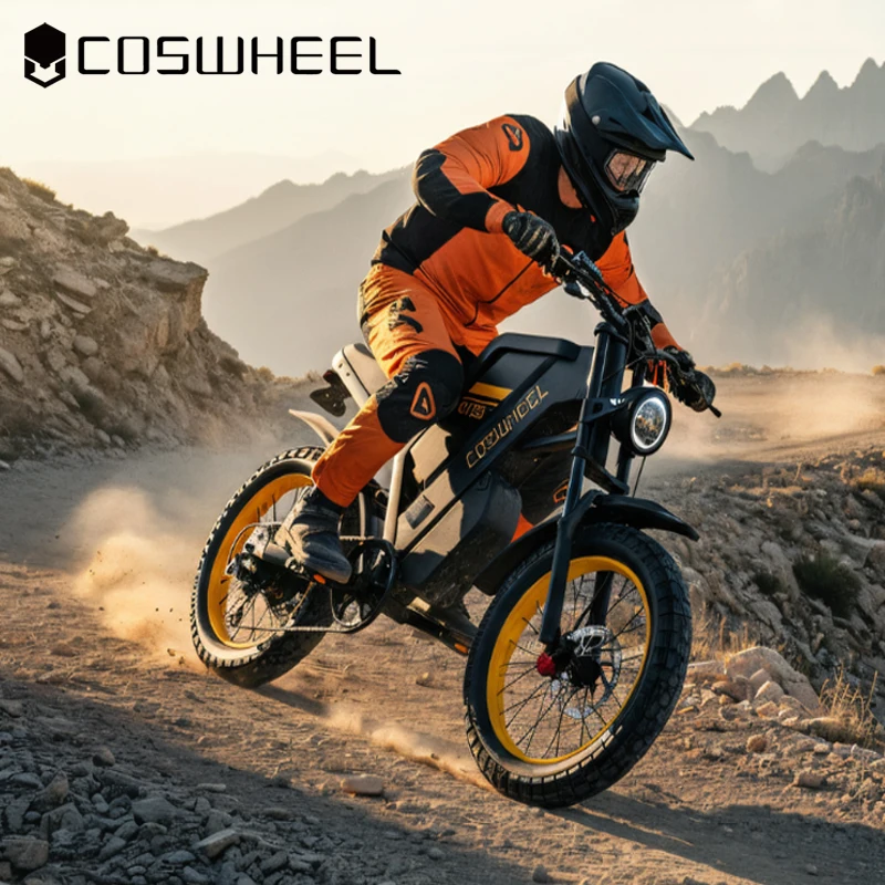 

COSWHEEL 4000W Electric Motorcycle for Adult Electric Dirt Bike Dual Motor 48V 40AH EBike 145 Miles Bicycle Dual Hydraulic Brake