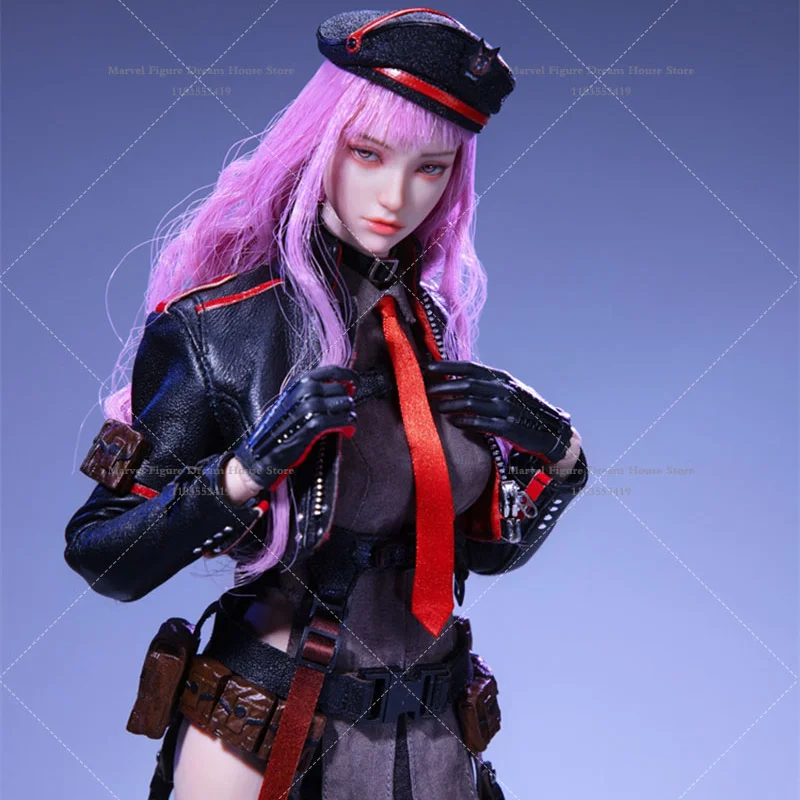 POPTOYS BG-001 1/6 Scale Battle Angel Serie Black Fire Mirabell Ross Purple Hair Gun Girl 12-inch Full Set Action Figure Soldier