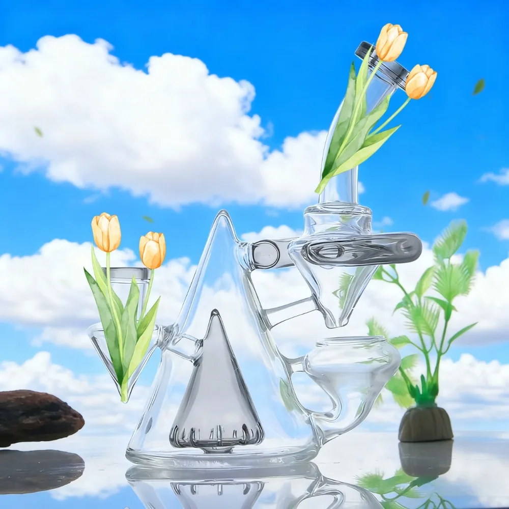 جهاز هرمي لإعادة التدوير المخروطي مقاس 8 بوصات، مجموعة متنوعة من الألوان للاختيار من بينها، هدية فريدة للنساء، ديكور جمالي للمنزل والمكتب #6