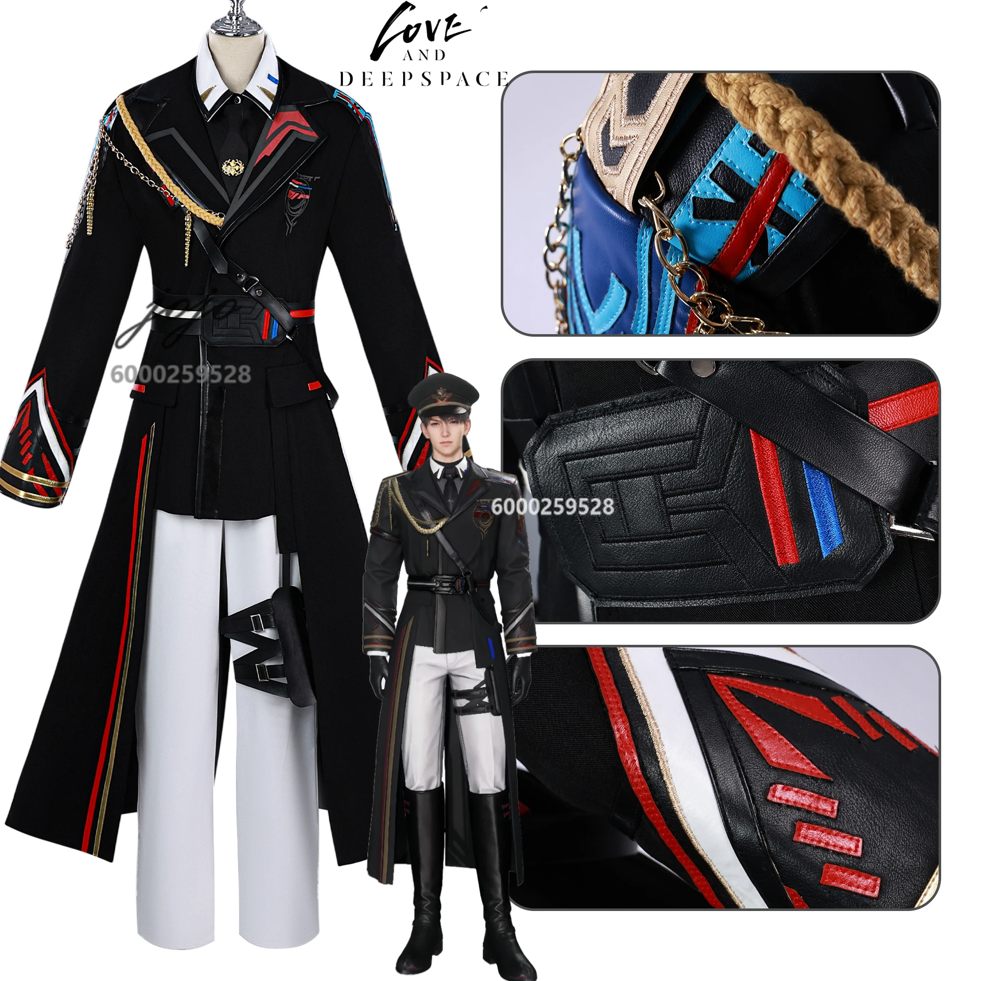 

New Game Love and Deepspace Xia Yizhou Cosplay Costume Deep Space Fleet Officer Uniforms for adult Halloween Role Play Comic Con