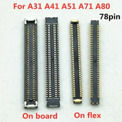 USB 충전기 충전 포트 FPC 커넥터, 플러그 온 보드, 삼성 갤럭시 A31, A315, A41, A415, A51, A515, A71, A715, 4G, 5G, 78 핀, 2-10 개