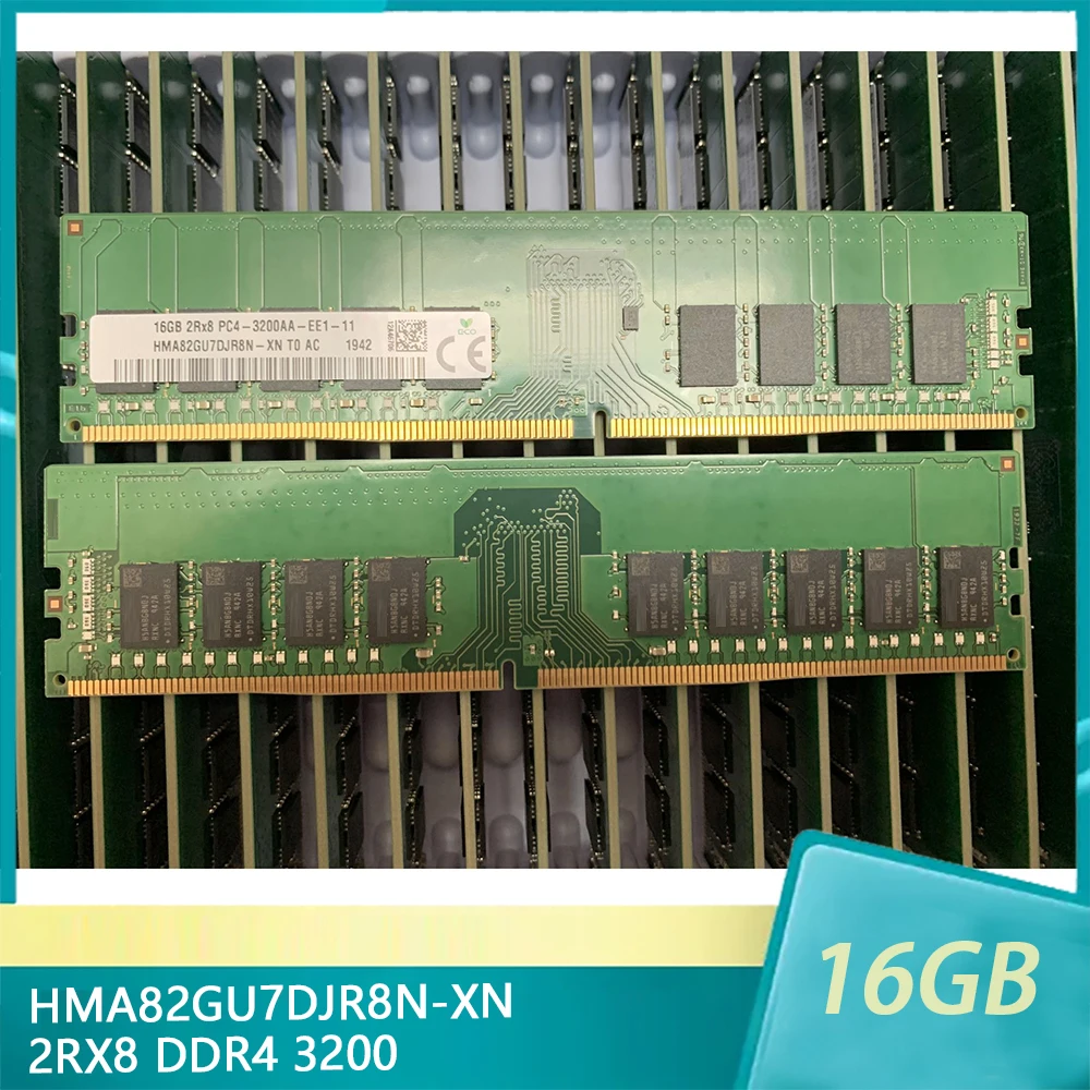 1 Pcs HMA82GU7DJR8N-XN For RAM 16GB 16G 2RX8 DDR4 3200 UDIMM ECC Server Memory