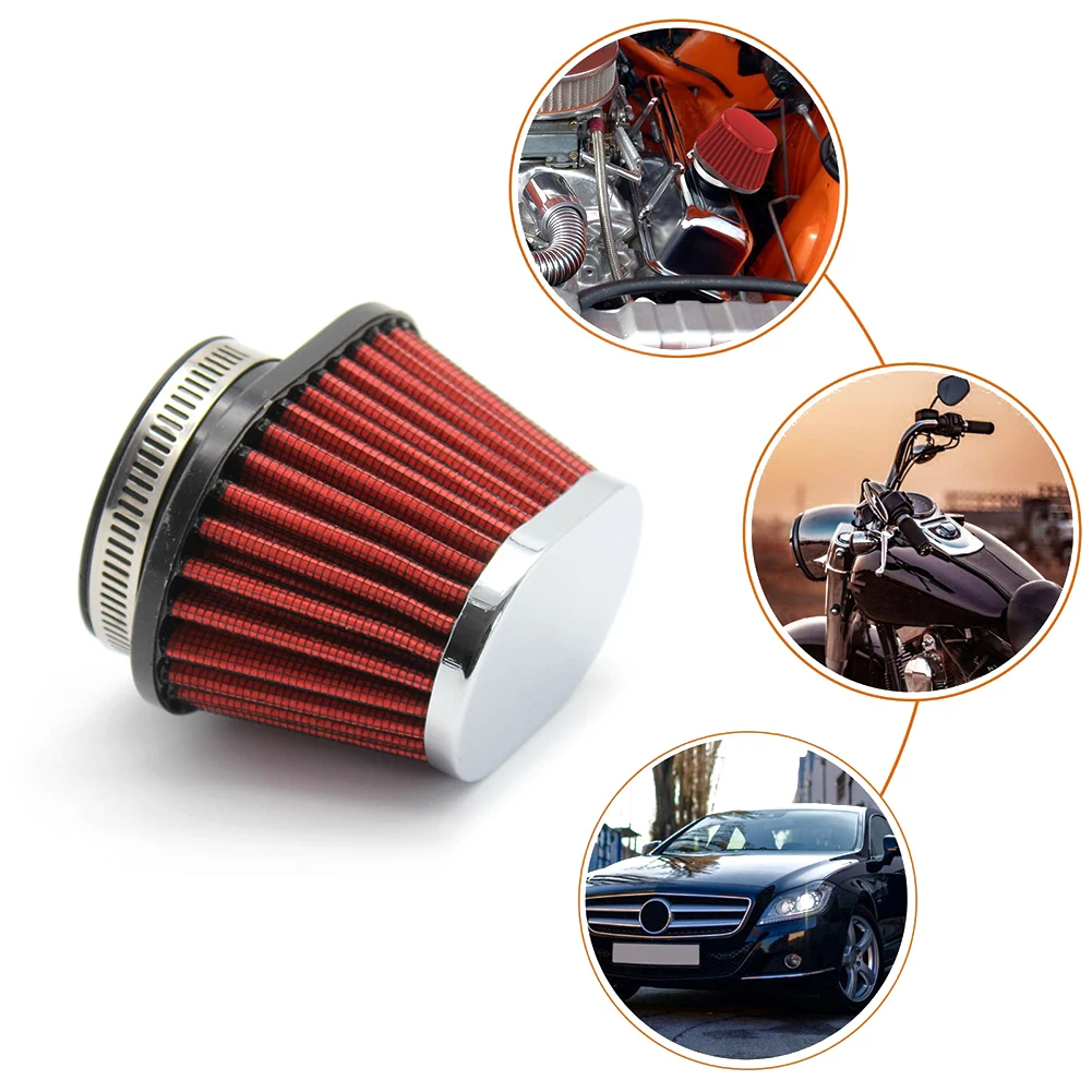 Clean Slightly Different Cylinder Stainless Steel Red Red Stainless Steel Carburetor Intake Air Filter Pod Cleaner