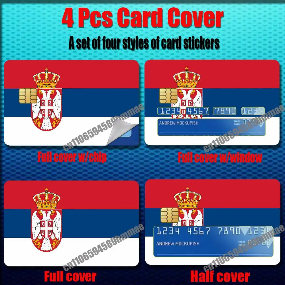 

For Serbia Serbian coat of arms Sticker Paper Skin ID Bank Credit Film Self-adhesive Card Cover Decoration