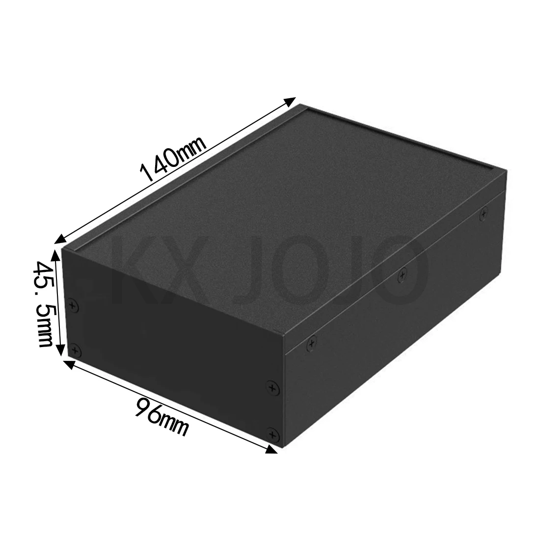 Aluminiowa obudowa 96*45.5*140mm dzielona skrzynka wodoodporna czarna powłoka z elementami elektronicznymi