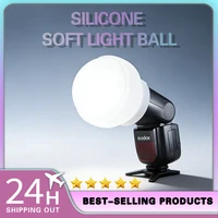 Cubierta de flash de cabeza redonda estilo AK-R22 para Godox V1 AD100pro AD200, modificador de iluminación portátil y flexible para exteriores