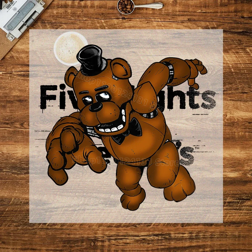 New Style Fnafs Patches for Clothing Pegatinas Impresas En Ropa Heat Transfer Stickers for T-Shirt Anime Patch Sticker DIY Gift