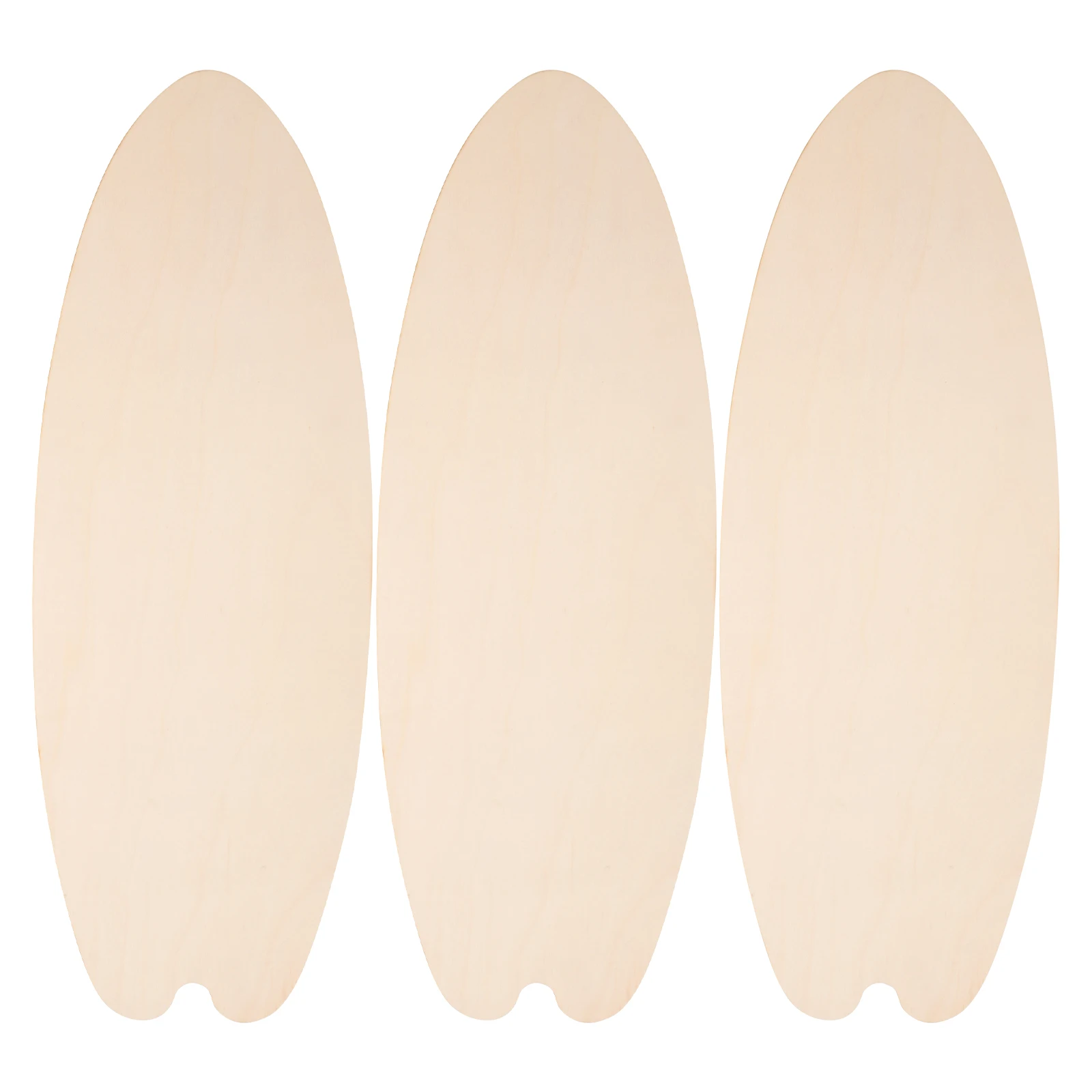 

3pcs Blank Wood Surfboard Wall Decor Unfinished Sign Hanging Wooden Plaque Ocean Ornament Summer